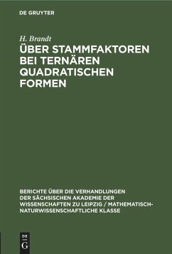 Über Stammfaktoren bei ternären quadratischen Formen - Brandt, H.