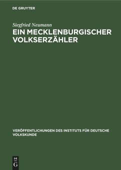 Ein Mecklenburgischer Volkserzähler - Neumann, Siegfried