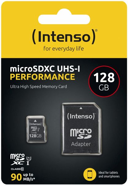 Intenso microSDXC 128GB C10 UHS-I U1 Performance Adapte