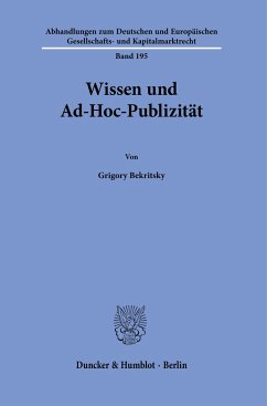 Wissen und Ad-Hoc-Publizität - Bekritsky, Grigory