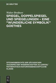 Spiegel, Doppelspiegel und Spiegelungen ¿ Eine ¿Wunderliche Symbolik¿ Goethes - Brednow, Walter