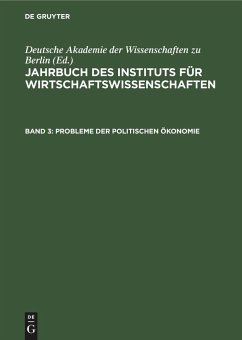 Jahrbuch des Instituts für Wirtschaftswissenschaften. Band 3