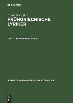 Cover Die frühen Elegiker