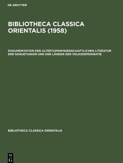Cover Bibliotheca Classica Orientalis (1958)
