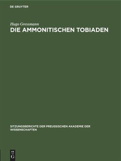 Die ammonitischen Tobiaden - Gressmann, Hugo