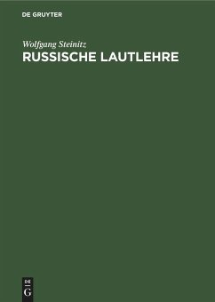 Russische Lautlehre - Steinitz, Wolfgang