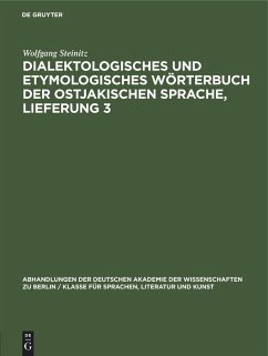 Dialektologisches und etymologisches Wörterbuch der ostjakischen Sprache, Lieferung 3 - Steinitz, Wolfgang