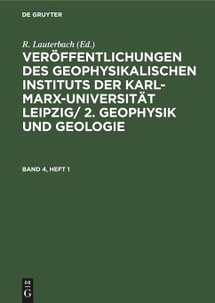 Cover Geophysik und Geologie. Band 4, Heft 1