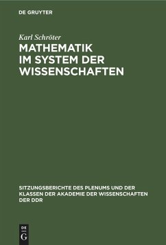 Mathematik im System der Wissenschaften - Schröter, Karl