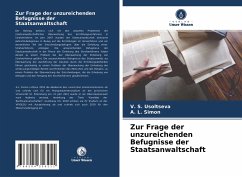 Cover Zur Frage der unzureichenden Befugnisse der Staatsanwaltschaft