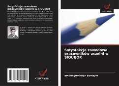 Satysfakcja zawodowa pracowników uczelni w SIQUIJOR - Sumaylo, Steven Jumawan