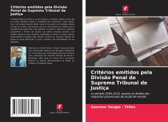 Cover Critérios emitidos pela Divisão Penal do Supremo Tribunal de Justiça