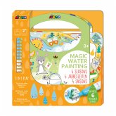 Avenir 6301774 - Magic Water Painting, Vier Jahreszeiten, Ausmalspiel, 3-in-1 Kreativ-Set mit Spielen, Stickern und Ausmalbildern