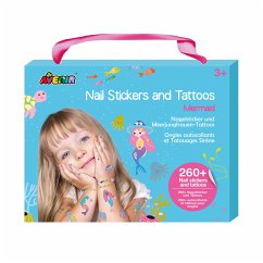 Avenir 6308204 - Nail Stickers and Tattoos, Meerjungfrau, Nagelsticker & Nageltattoos, Kreativset