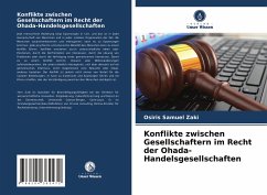 Konflikte zwischen Gesellschaftern im Recht der Ohada-Handelsgesellschaften - Zaki, Osiris Samuel