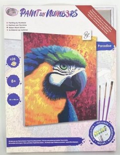 Cover Craft Buddy PBN3040E - Paint by Numbers, Paradise, Papagei, 30x40 cm