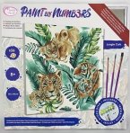 Craft Buddy PBN5050D - Paint by Numbers, Jungle Cats, 50x50 cm