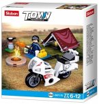Sluban M38-B0717E - Town Motorcycle, Motorradfahrer bei Camping, Bauset, Klemmbausteine Sluban M38-B0717E - Town Motorcycle, Motorradfahrer bei Camping, Bauset, Klemmbausteine