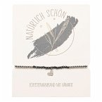 Echtstein-Kugelarmband - &quote;Natürlich schön&quote; - Hämatit - Edelstahl - Herz