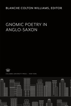 Gnomic Poetry in Anglo-Saxon