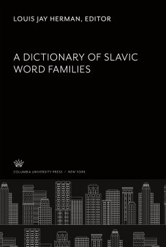 Cover A Dictionary of Slavic Word Families