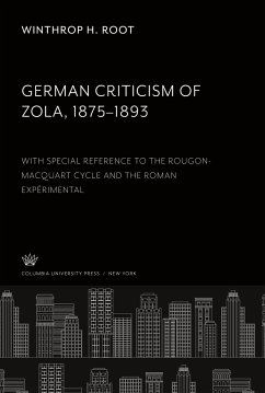 German Criticism of Zola 1875¿1893 - Root, Winthrop H.