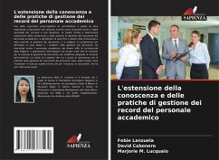 L'estensione della conoscenza e delle pratiche di gestione dei record del personale accademico - Lanzuela, Febie;Cabonero, David;Lucquaio, Marjorie M.