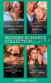 Modern Romance January 2022 Books 5-8: Forbidden Nights in Barcelona (The Cinderella Sisters) / Claiming His Virgin Princess / Snowbound in His Billion-Dollar Bed / Desert Prince's Defiant Bride (eBook, ePUB)