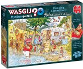 Jumbo 25016 - Wasgij Mystery Retro 6, Camping-Wahnsinn, Puzzle, 1000 Teile