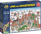 Jumbo 20075 - Jan van Haasteren, Santa's Village, Das Dorf des Weihnachtsmanns, Comic-Puzzle, 1000 Teile