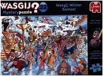 Jumbo 25012 - Wasgij Mystery 22, Winterspiele, Puzzle, 1000 Teile