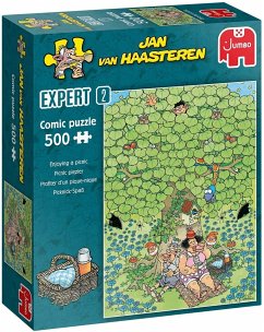 Jumbo 20090 - Jan van Haasteren, Picknick-Spaß, Expert 2, Comic-Puzzle, 500 Teile