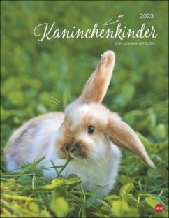 Kaninchenkinder Posterkalender 2023 von Monika Wegler. Ein bezaubernder Tierkalender mit süßen Fotos. Dekorativer Kalender für Tierfreunde. Hochformat 34x44 cm. - Wegler, Monika