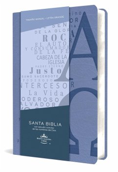 Biblia Rvr 1960 Letra Grande Tamaño Manual, Simil Piel Azul Celeste Con Nombres de Dios / Spanish Bible Rvr 1960 Handy Size Large Print Leathersoft So - Reina Valera Revisada 1960