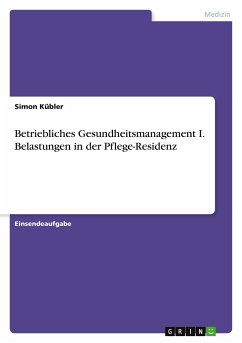 Betriebliches Gesundheitsmanagement I. Belastungen in der Pflege-Residenz - Kübler, Simon