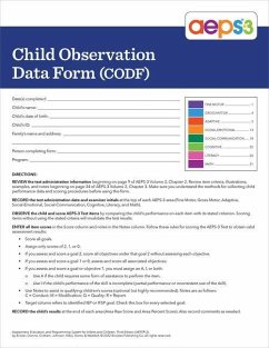 Aeps(r)-3 Child Observation Data Form - Bricker, Diane; Dionne, Carmen; Grisham, Jennifer; Johnson, Joann; Macy, Marisa; Slentz, Kristine; Waddell, Misti