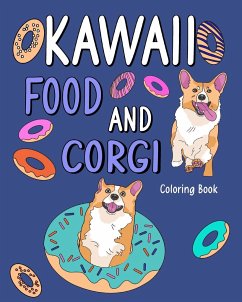 Kawaii Food and Corgi Coloring Book - Paperland