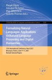 Formalizing Natural Languages: Applications to Natural Language Processing and Digital Humanities (eBook, PDF)