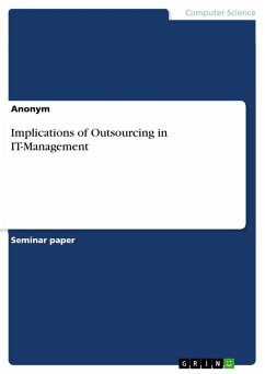 Implications of Outsourcing in IT-Management (eBook, PDF)