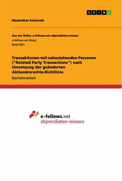 Transaktionen mit nahestehenden Personen ("Related Party Transactions") nach Umsetzung der geänderten Aktionärsrechte-Richtlinie