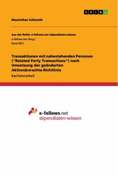 Transaktionen mit nahestehenden Personen (&quote;Related Party Transactions&quote;) nach Umsetzung der geänderten Aktionärsrechte-Richtlinie