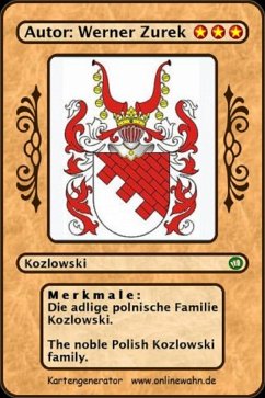 Cover Die adlige polnische Familie Kozlowski. The noble Polish Kozlowski family. (eBook, ePUB)