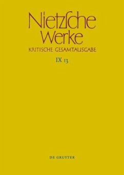 Nietzsche Werke, Band 13, Aufzeichnungen aus den Archivmappen Mp XVII und Mp XVIII sowie verstreute Aufzeichnungen - Nietzsche, Friedrich