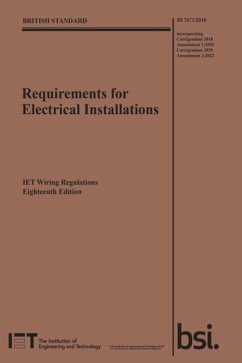 Cover Requirements for Electrical Installations, IET Wiring Regulations, Eighteenth Edition, BS 7671:2018+A2:2022