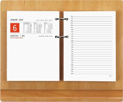 Holzuntersatz für Umlege-Kalender - 24,5x18,5 cm - mit Stiftablage - sehr stabil - 333-0000