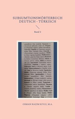 Subsumtionswörterbuch Deutsch - Türkisch (eBook, ePUB)