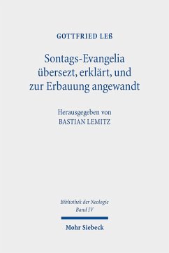 Sontags-Evangelia übersezt, erklärt, und zur Erbauung angewandt (eBook, PDF) - Leß, Gottfried