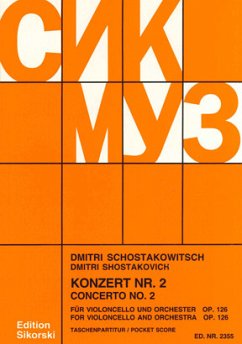 Konzert Nr.2 op.126 für Violoncello und Orchester Studienpartitur