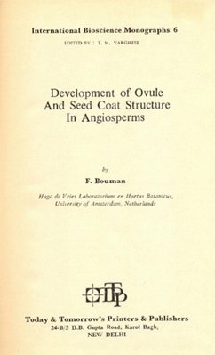 Development of Ovule And Seed Coat Structure In Angiosperms - International Bioscience Monographs 6 (eBook, ePUB) - Man, F. Bou; Varghese, T. M.