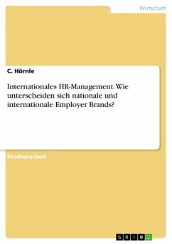 Cover Internationales HR-Management. Wie unterscheiden sich nationale und internationale Employer Brands? (eBook, PDF)
